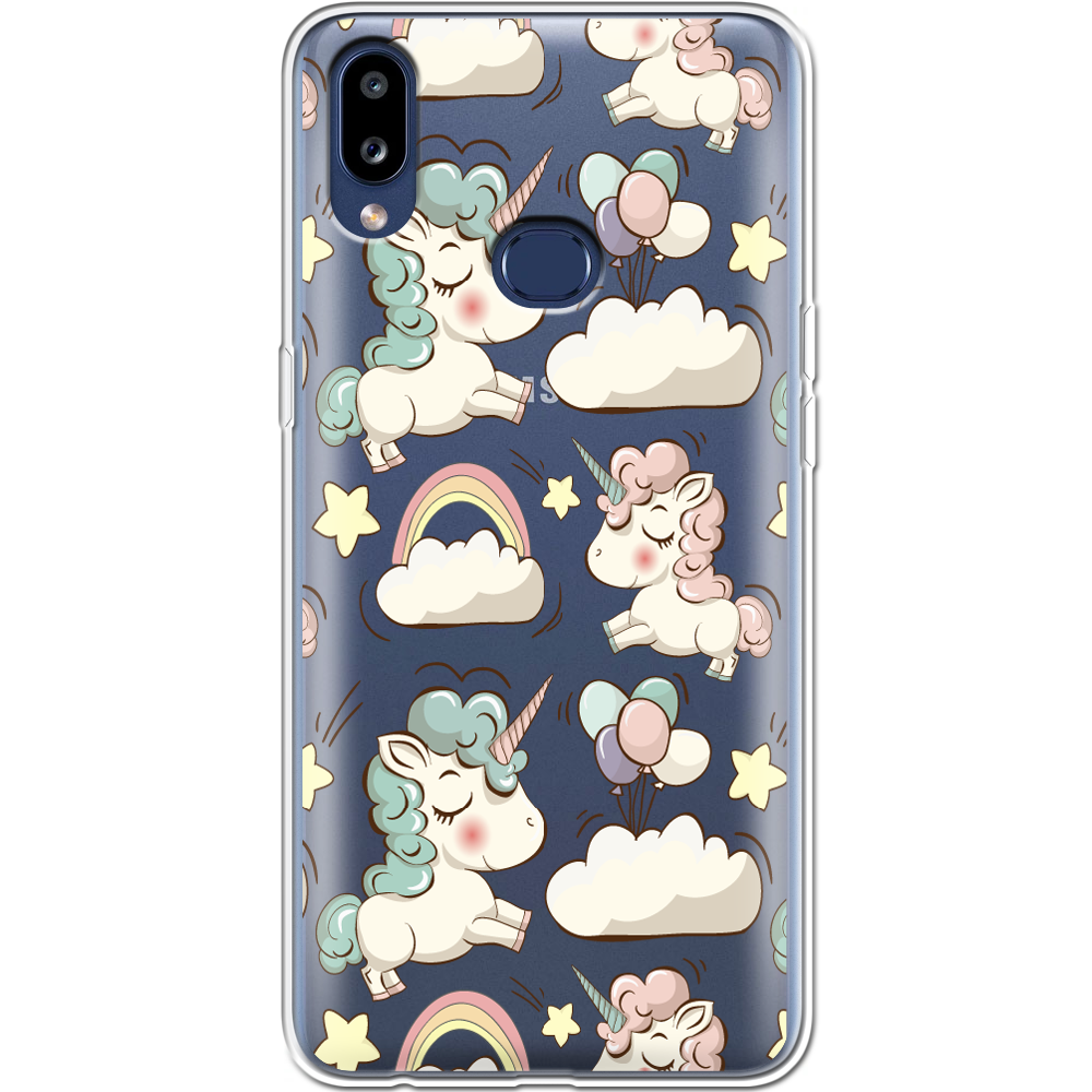 Чехол Boxface Samsung A107 Galaxy A10s Unicorns Прозрачный силикон (37944-cc2-37944)