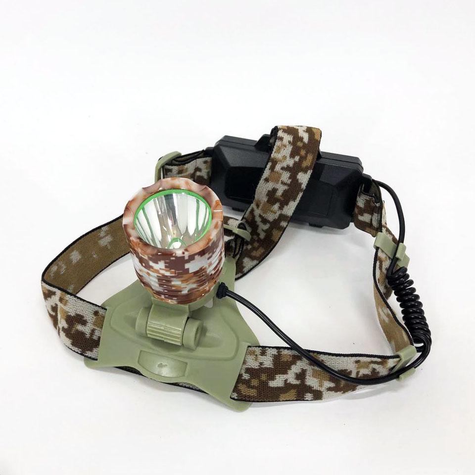 Фонарь налобный 2130-T6 аккумуляторный 18650х2 zoom зарядка micro USB (302009)