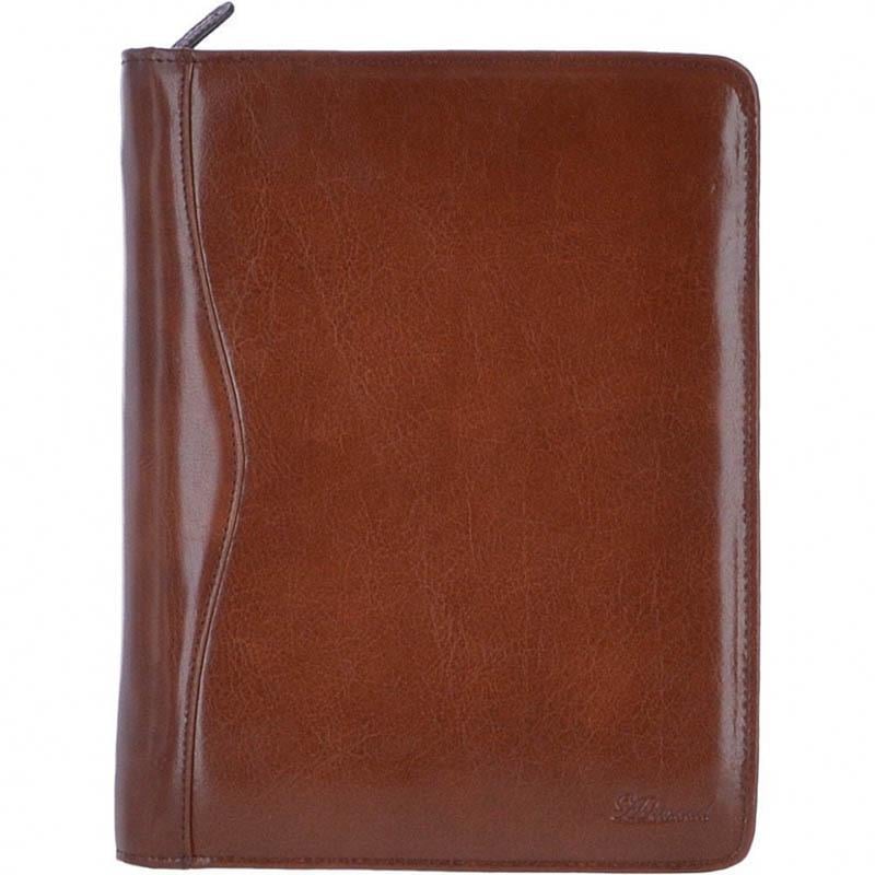 Папка для документов кожаная Ashwood A4 ZIP Chestnut (A4 ZIP CHESTNUT)