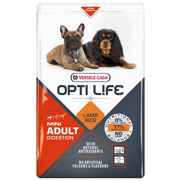 Корм сухой Opti Life Digestion Mini с ягненком для собак мини и малых пород 2,5 кг