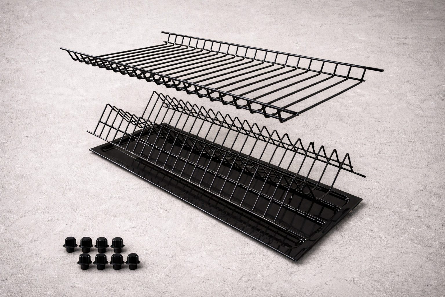 Сушарка для посуду MODERN модуля 800 мм вбудована 765 мм Чорний (SO0903)