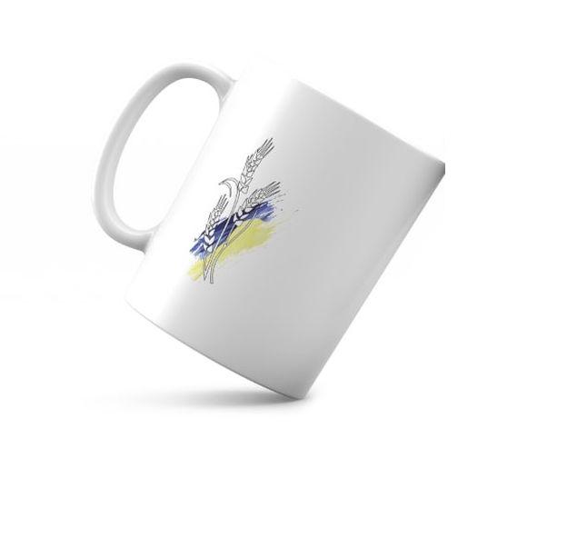 Кружка керамическая Колоски 350 мл (укч24)