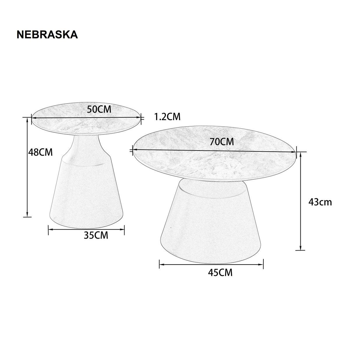 Стіл журнальний круглий NEBRASKA Білий Глянець/Чорний (NEBRASKA) - фото 5