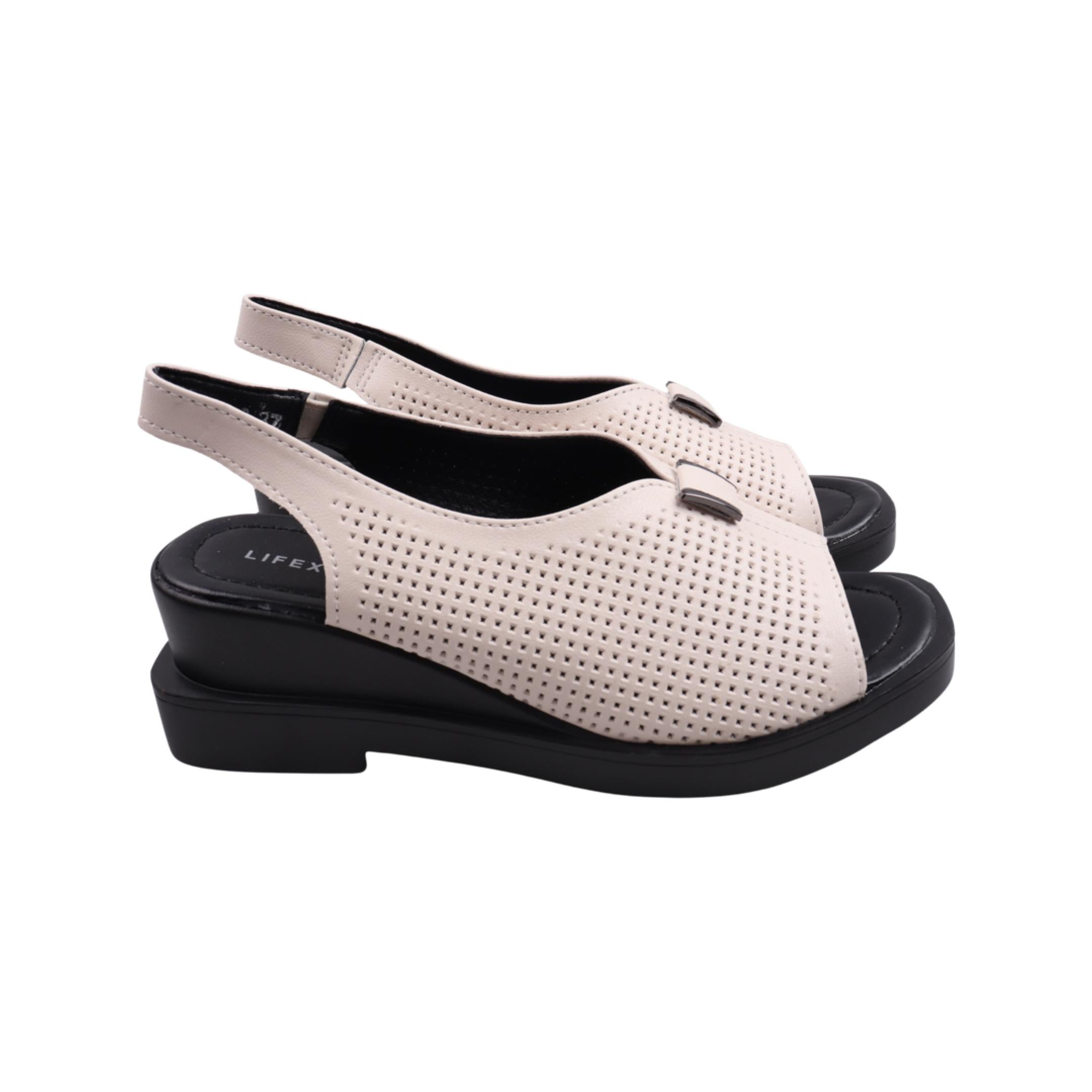 Босоножки женские Li Fexpert из кожи р. 41 Молочный (1104-23LBC)