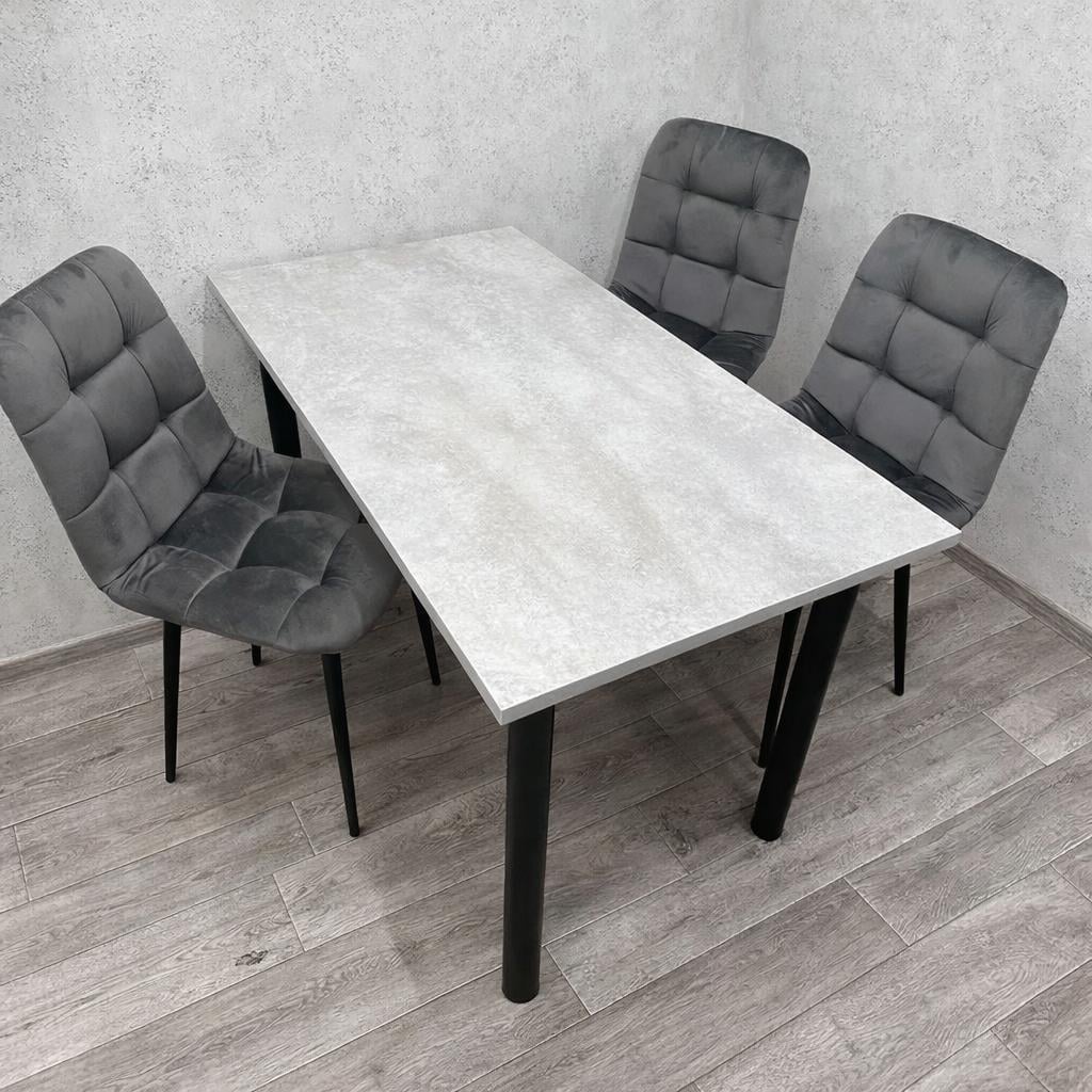 Стол кухонный SmartShop Loft с металлическими ножками с регулировкой высоты 1200x680x730 мм Бетон Ателье Светлый/Черный матовый (31912657) Стол кухонный SmartShop Loft с металлическими ножками с регулировкой высоты 1200x680x730 мм Бетон Ателье Светлый/Черный матовый (31912657)