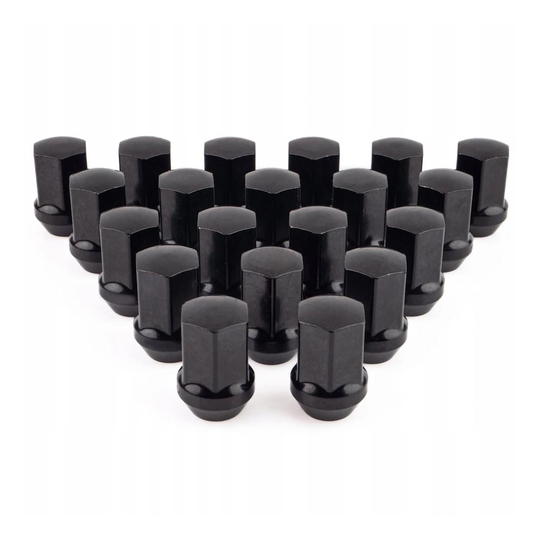 Гайки колесные М12x1, 25x35 мм конус Nissan/Subaru/Suzuki/Niva/Matiz ключ 19 20 шт. Черный (35600603)
