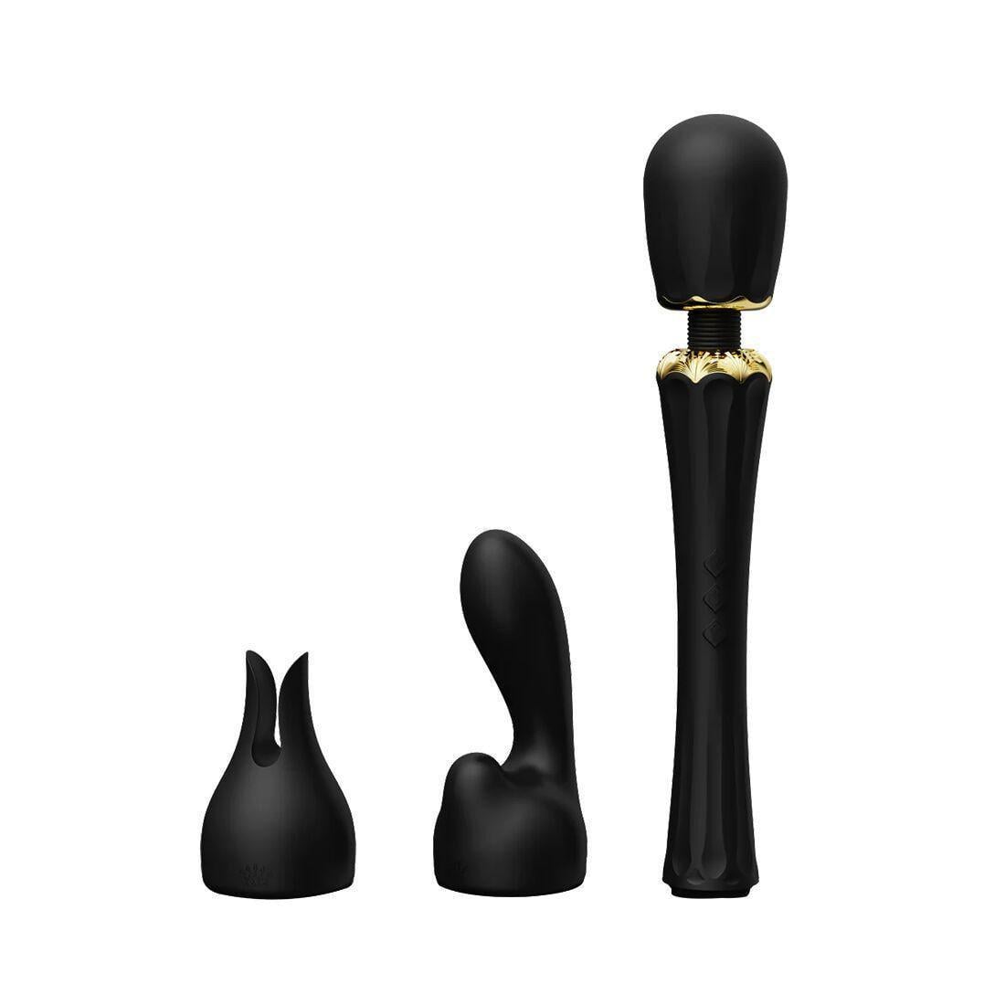 Вибромассажер с насадками Zalo Kyro Wand Obsidian Black (SO6651)