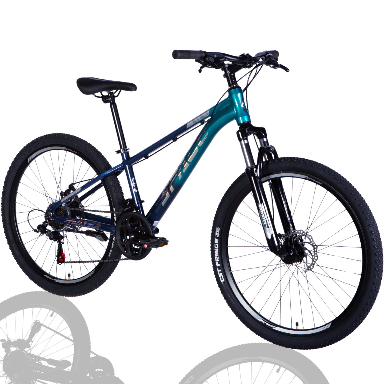 Велосипед AL SPACE PHAETON DD FR 26" 13" 2025 Синьо-зелений