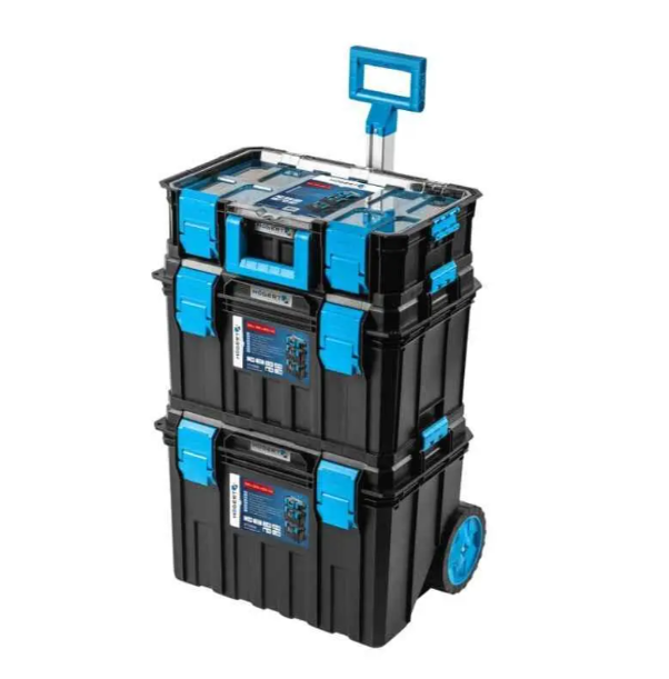 Набор ящиков для инструментов Hoegert HT7G500 3в1 Черный/Синий (29256565)