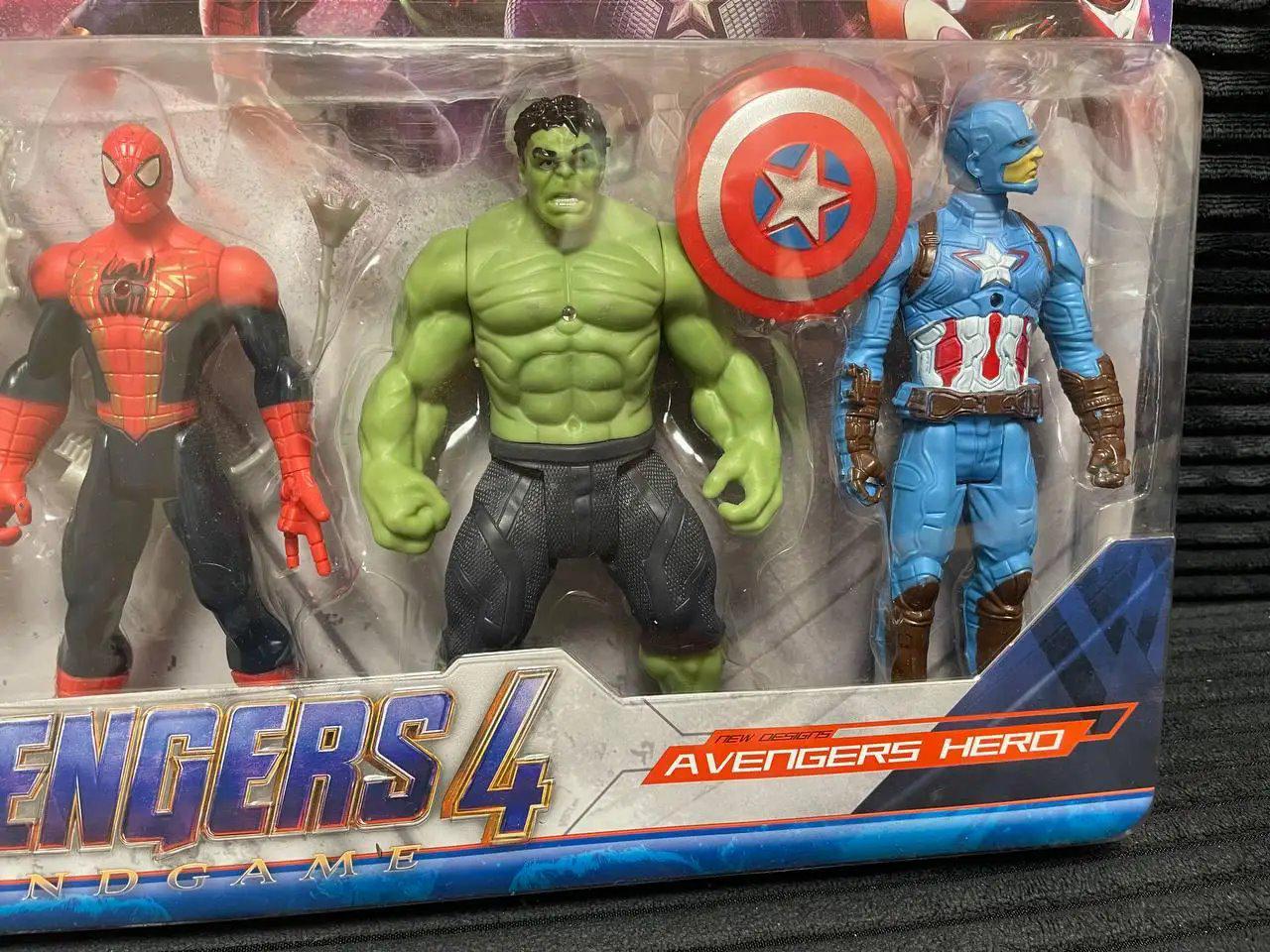 ᐉ Набір фігурок Marvel Танос/Людина Павук/Халк/Капітан Америка