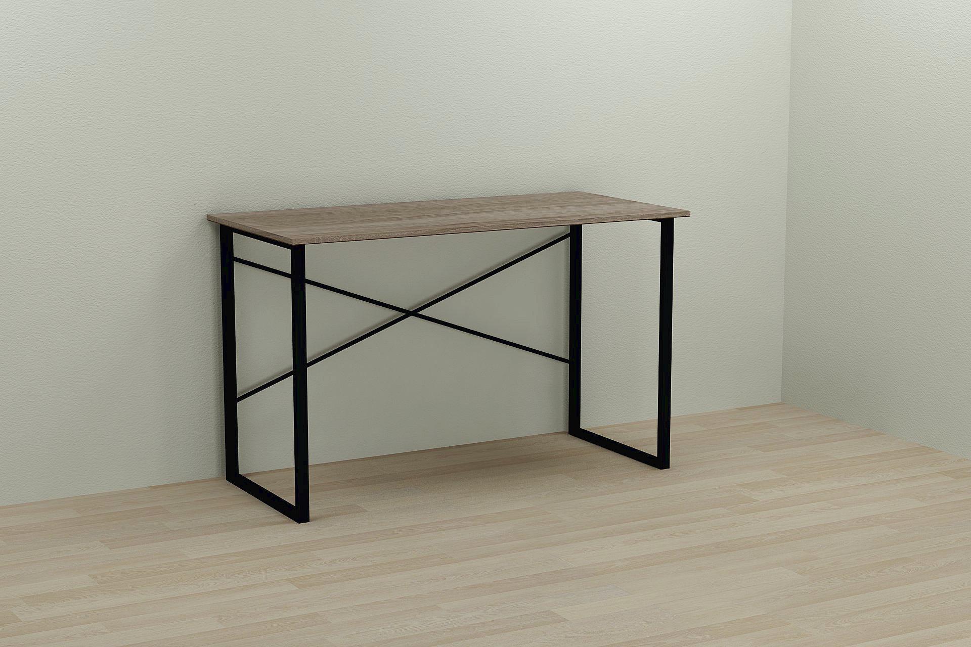 Письменный стол компьютерный Ferrum-decor Дейв 75x120x70 см Черный/ДСП Дуб Сонома Трюфель - фото 1