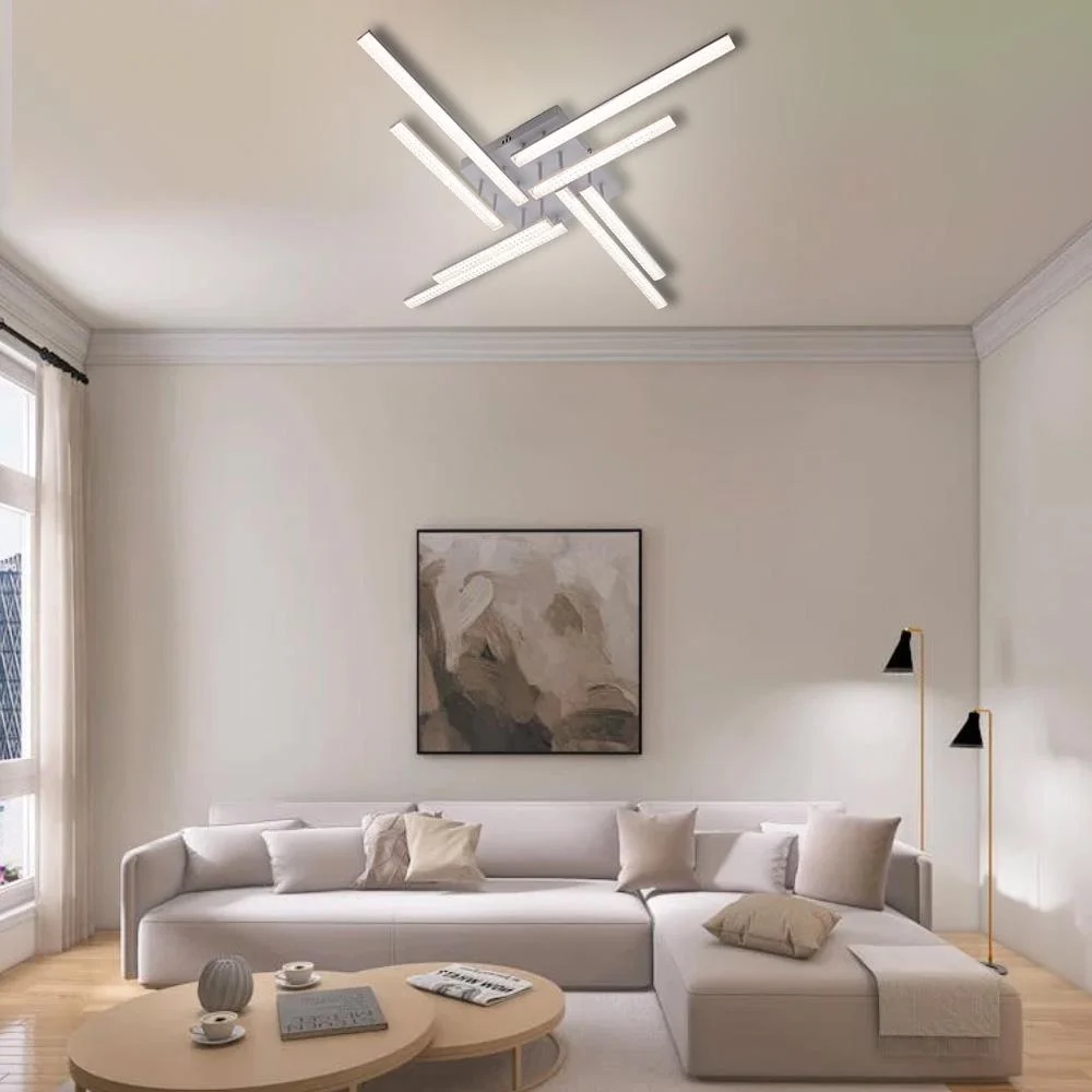 Люстра ESLLSE LINE 8L з пультом 76 Вт 955x955x125 мм (10551) - фото 7