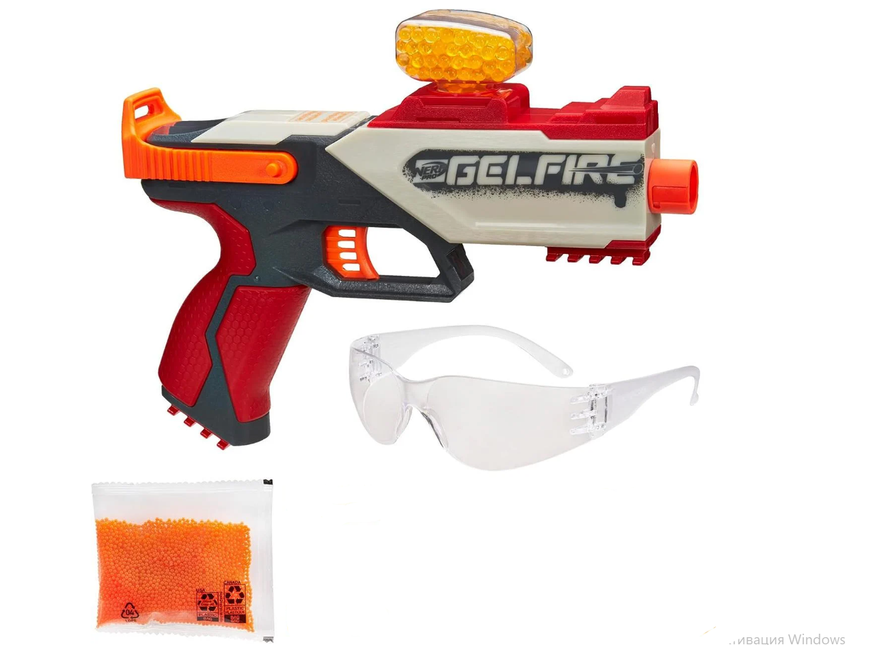 Бластер с шарами и очками NERF Gelfire Legion Spring Action Blaster Hasbro F7979.