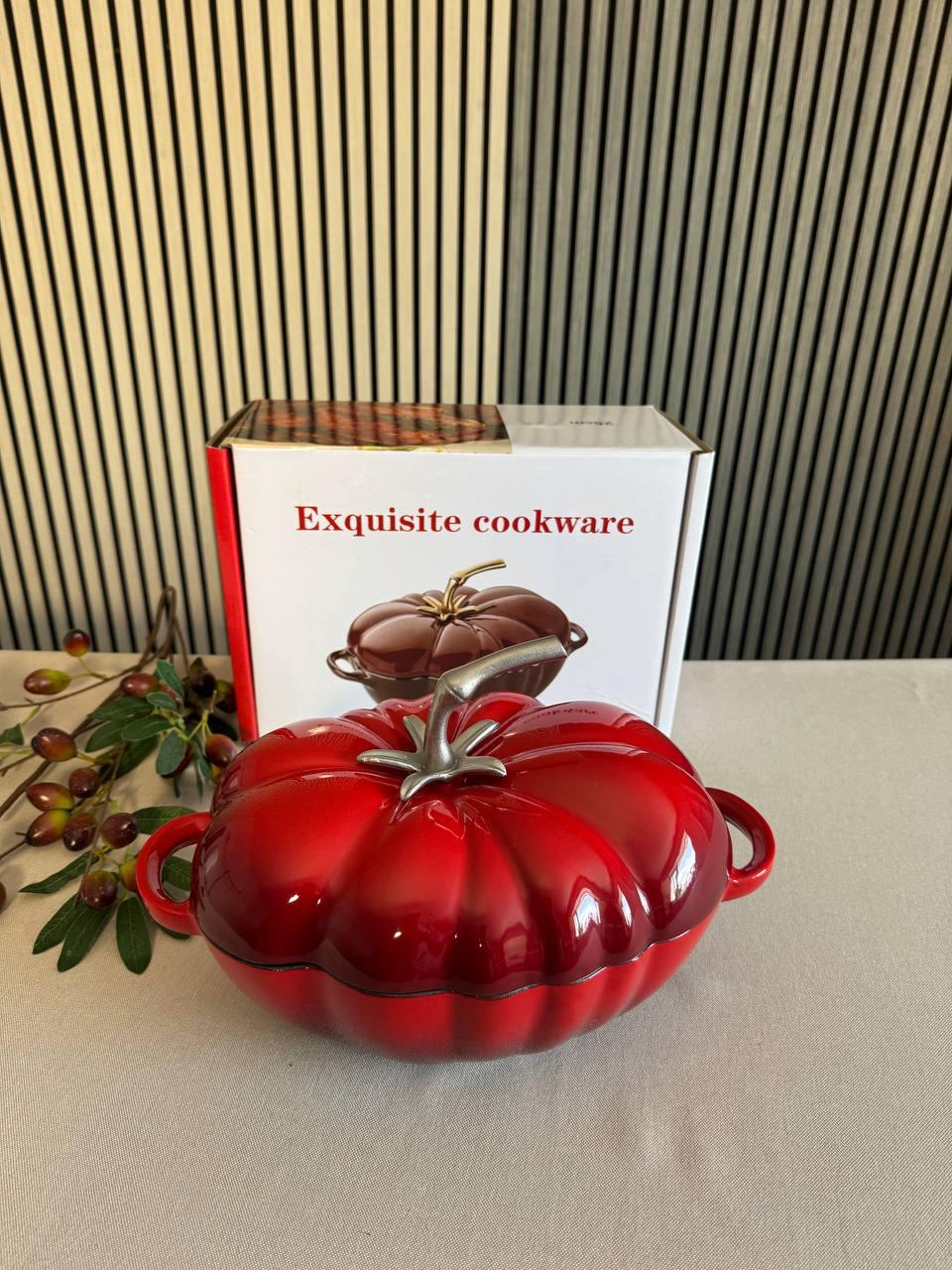 Кастрюля Yiwu Iron Tomato чугунная эмалированная 3,5 л Красный (HP-1-20-1RED)