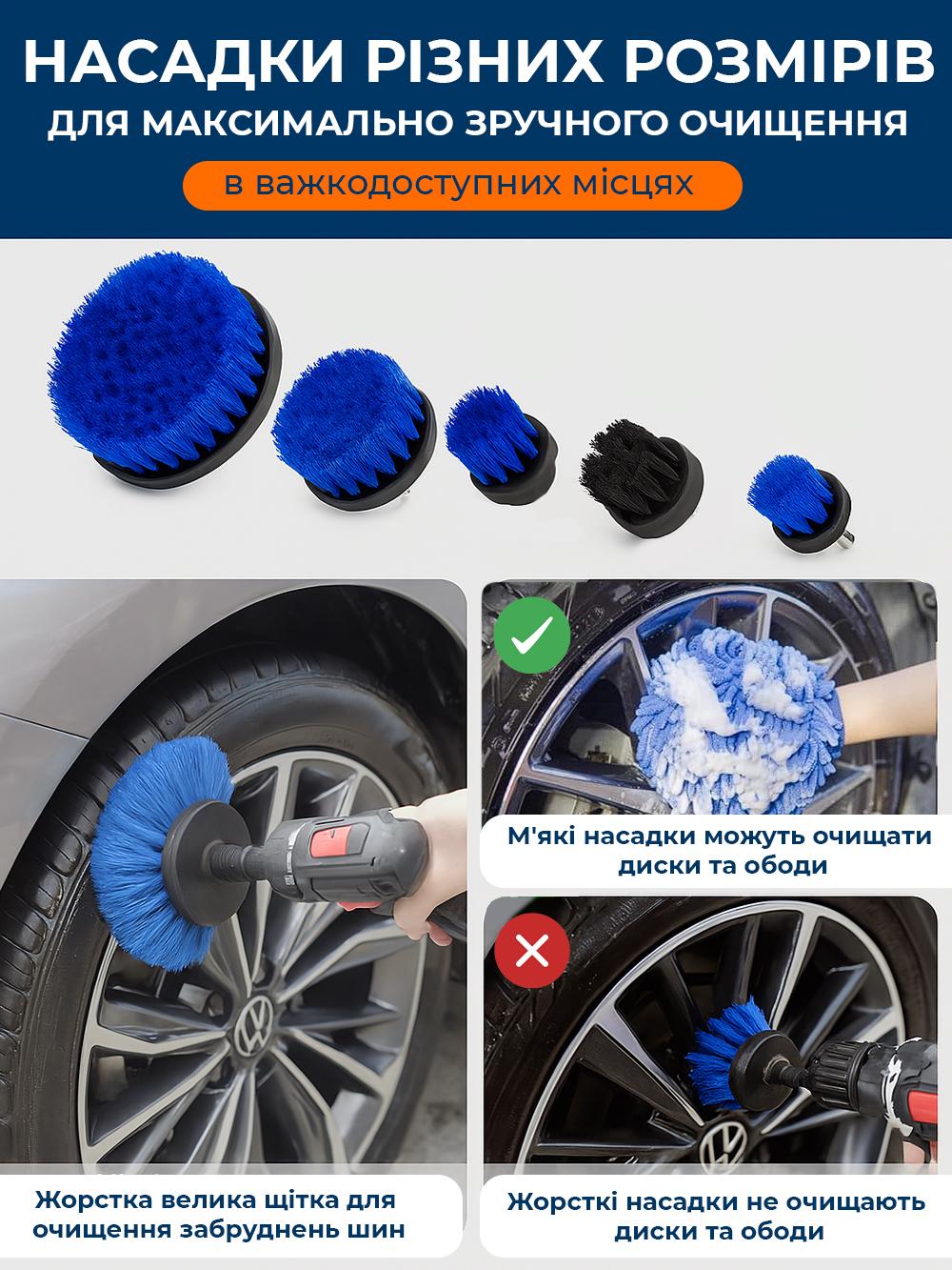 Набор для детей 29в1 щетки и инструменты для чистки и мойки автомобиля салона Синий (5bacc93d) - фото 6