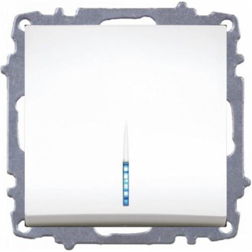 Выключатель EL-BI ZENA с подсветкой без рамки Белый (2001)