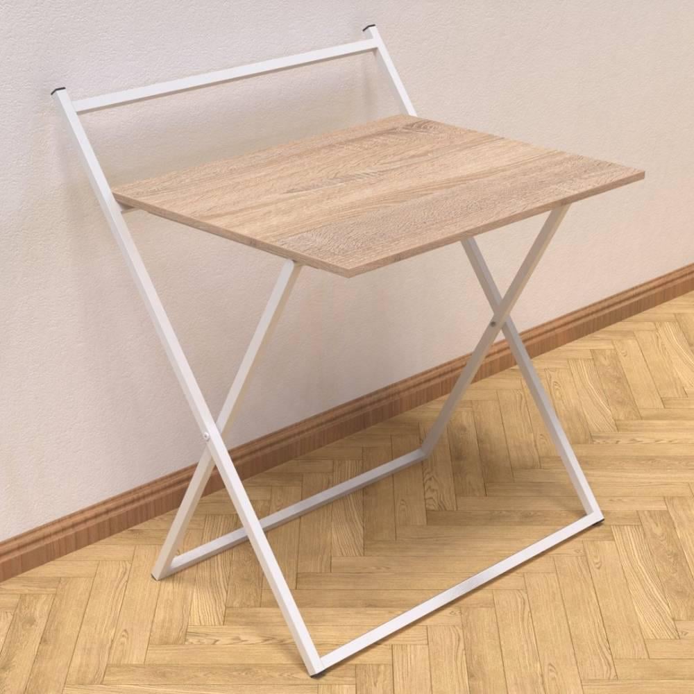 Стіл-трансформер Ferrum-decor Компакт 3 метал/ДСП 16 мм 750x790x720 мм Білий/Дуб Сонома (FRD-104686) - фото 1