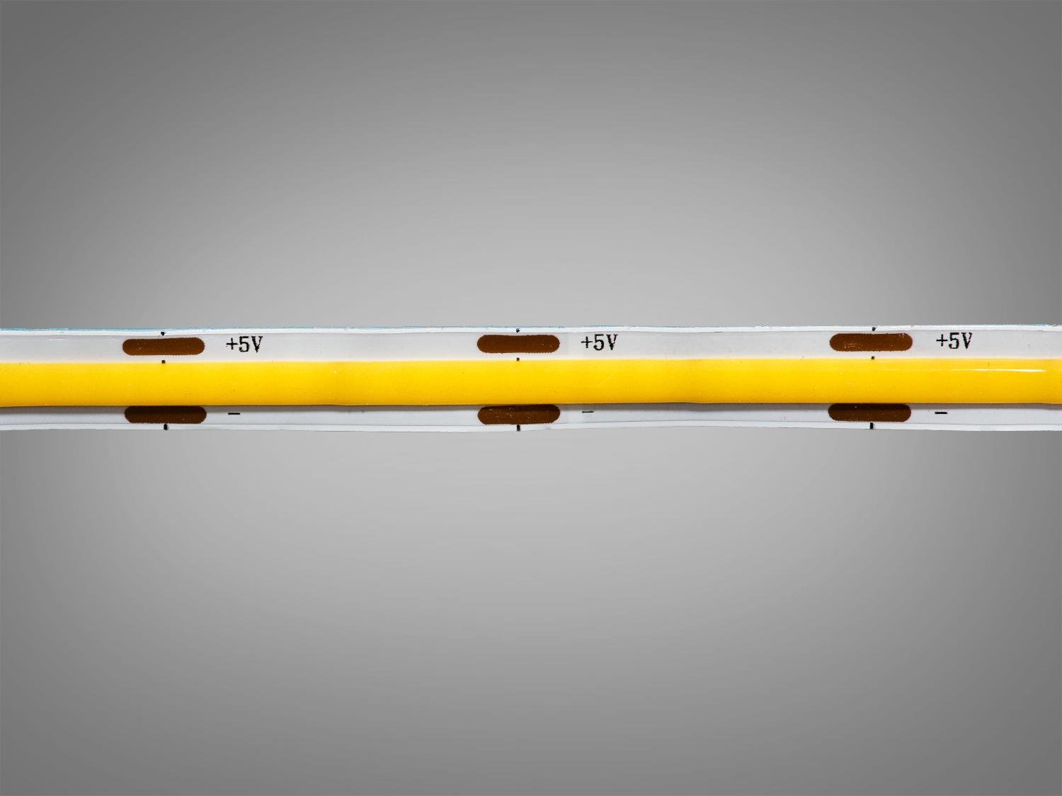 Світлодіодна стрічка COB 5В з USB 320 діодів на метр 8 мм Теплий (P5-COB-320-WW-20-8) - фото 3 Світлодіодна стрічка COB 5В з USB 320 діодів на метр 8 мм Теплий (P5-COB-320-WW-20-8) - фото 3