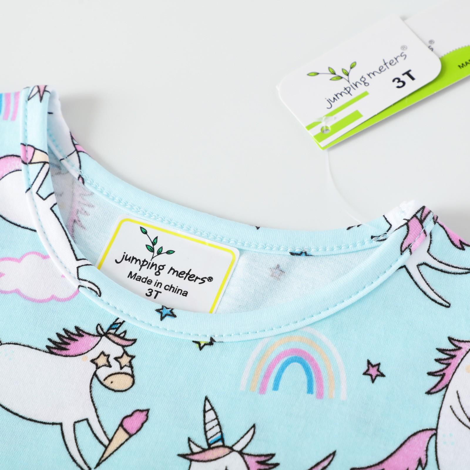 Платье детское с единорогом 98 см Мятный (23992149) - фото 3 Платье детское с единорогом 98 см Мятный (23992149) - фото 3