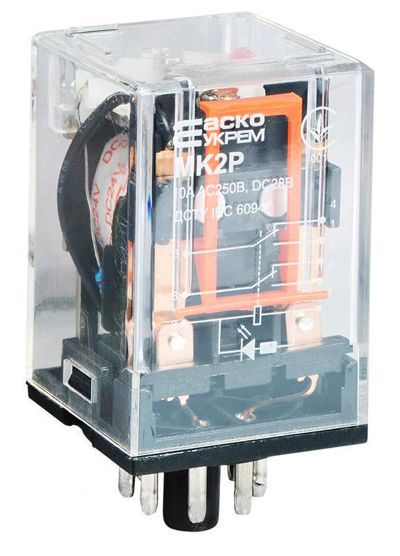 Реле промежуточное АСКО-Укрем 10А 2к 24V DC МK2P (A0090010011)