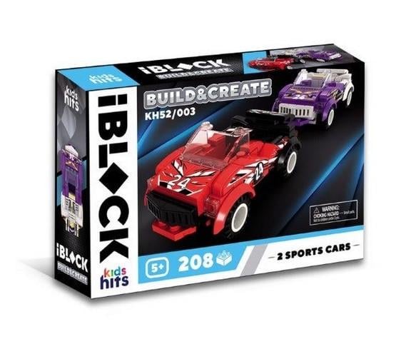 Конструктор Iblock KH52/003 Kids hits JUNIOR 2 МЕГАКАРА 208 деталей в коробке (6902300265995)