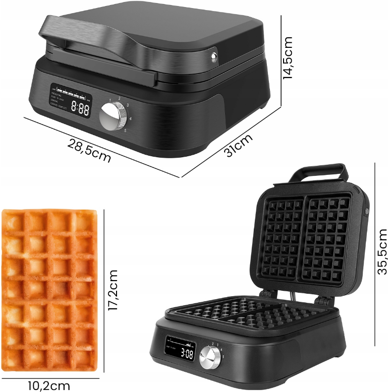 Вафельниця MalTec WM2200W (2422539280) - фото 11 Вафельниця MalTec WM2200W (2422539280) - фото 11