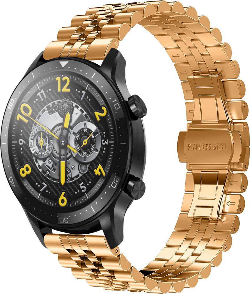 Браслет металлический Stech для Realme Watch S Pro Rose Gold (25263-27)