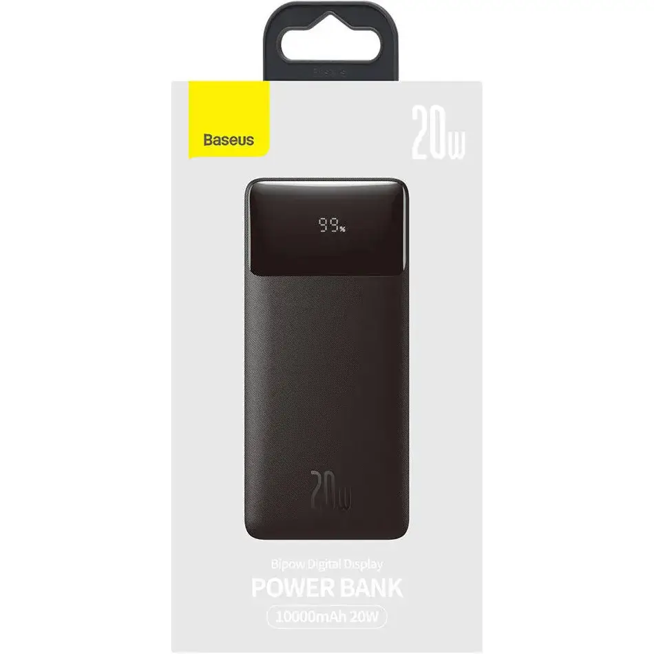 Батарея портативная BASEUS Bipow Digital Display Fast Charge PPBD050301 10000 mAh 20W Black - фото 8