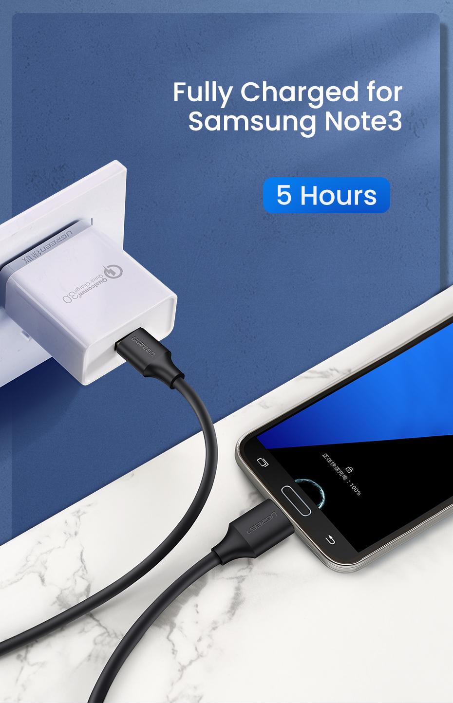 Кабель для жестких дисков UGREEN USB 3.0-Micro USB Type-B 5 Гбит/с USB 3.0 A на Micro-B 1 м Черный (10841) - фото 7