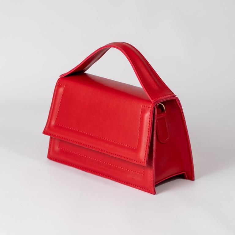 Сумка женская кросс-боди из гладкой экокожи XENIA № 17-24 Красный - фото 2 Сумка женская кросс-боди из гладкой экокожи XENIA № 17-24 Красный - фото 2