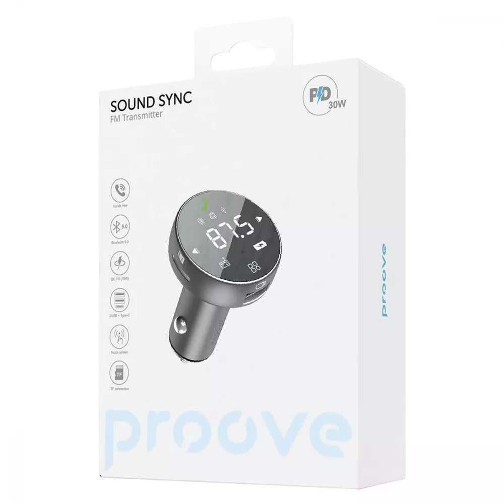 Зарядное устройство в автомобиль Proove FM Launcher Sound Sync 30 Вт Type-C/USB (14332693) - фото 6