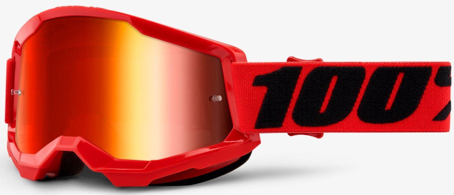 Мотоокуляри 100% STRATA 2 Goggle Red/Mirror Red Lens (34650)