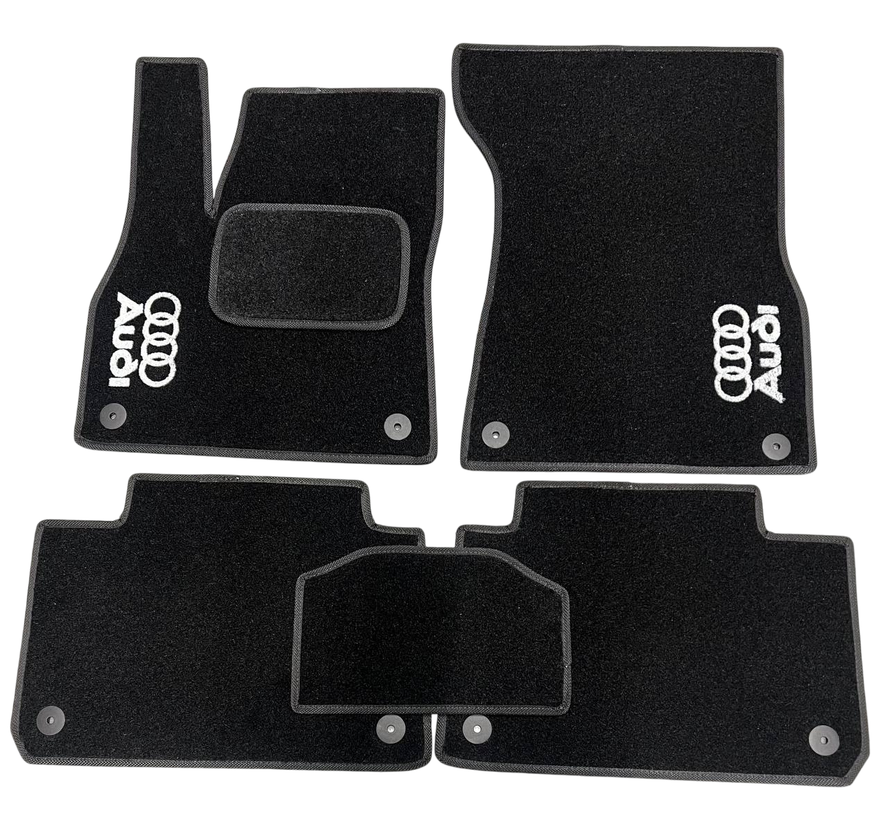 Коврики в салон ворсовые для Audi/Ауди Q8 e tron 2018-2023 5 шт. Черный (27327027)