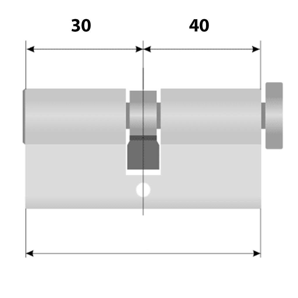 Циліндр Шерлок HK-T-SN 30x40Т мм 70 мм (20040) - фото 2