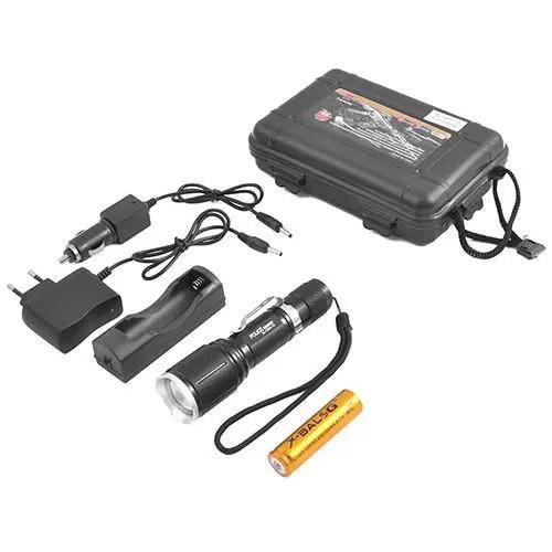 Фонарь ручной X-Balog BL-1860-T6 12/220 В с фокусировкой и клипсой (1589295413)