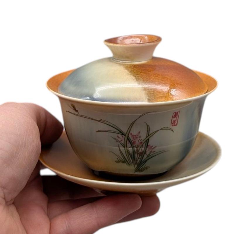 Заварочный чайник Гайвань Цветы Орхидеи 160 мл (10-3-0240) - фото 5