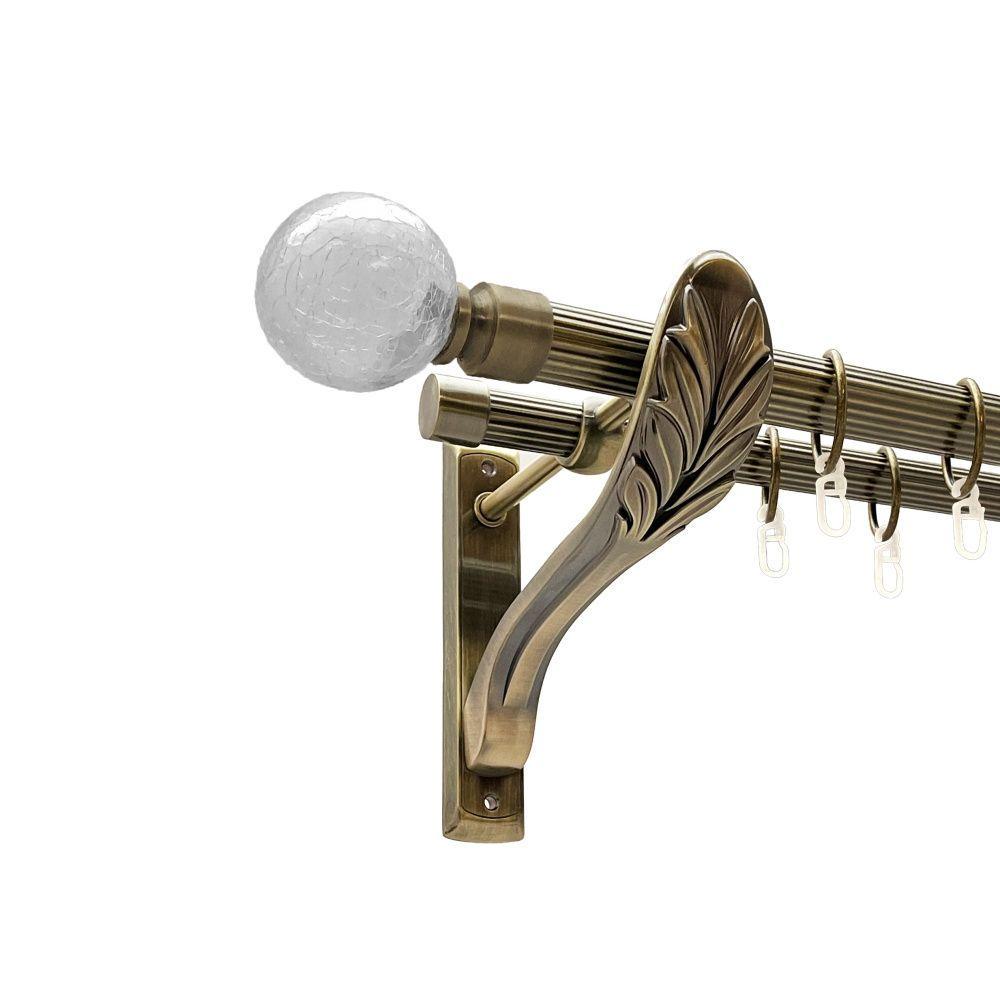 Карниз для штор Orvit Сепия двухрядный рифленый 25/19 мм 200 см Антик (00-00016555)