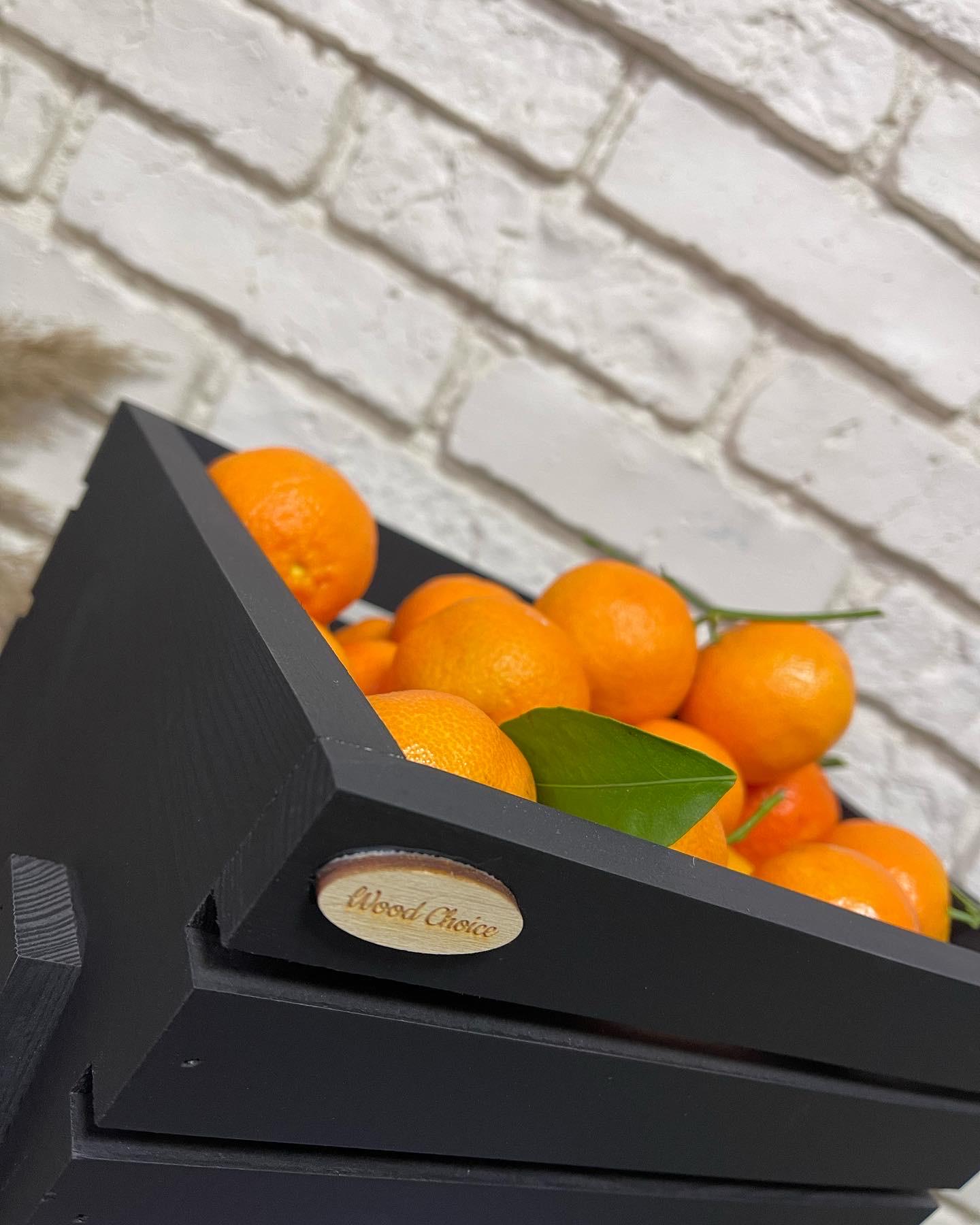 Ящик-фруктовница деревянная 4 яруса Черный (148) - фото 3