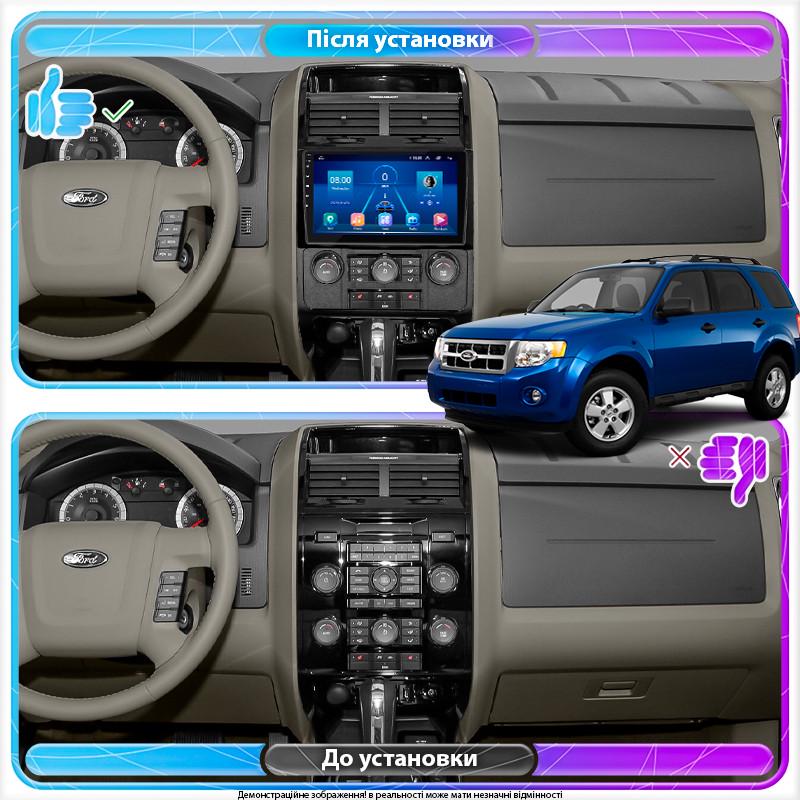 Магнитола штатная Lesko для Ford Escape I Restyling 2 2007-2012 9" 2/32Gb Wi-Fi GPS Base - фото 3