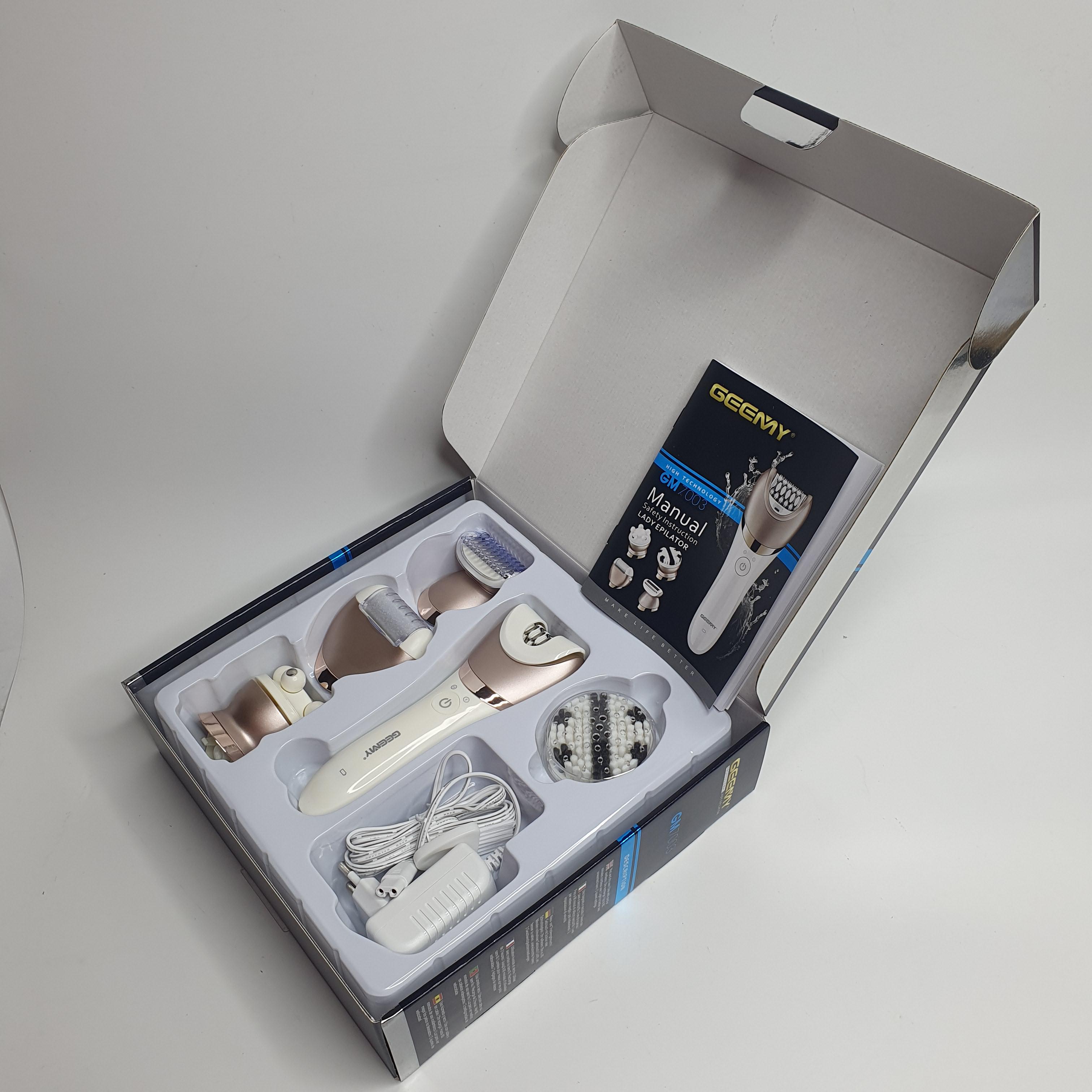 Электробритва-эпилятор женская Geemy GM-7003 5в1 1400 мАч (17639447) - фото 12 Электробритва-эпилятор женская Geemy GM-7003 5в1 1400 мАч (17639447) - фото 12