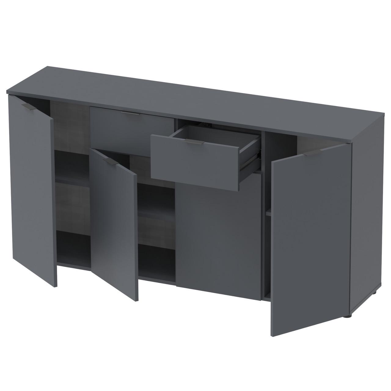 Комод в гостиную Doros Рон 7 160х38х81 см Графит (DRS-011305) - фото 3