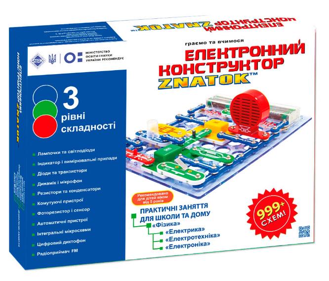 Конструктор электрический Znatok Школа 999 схем (REW-K007)