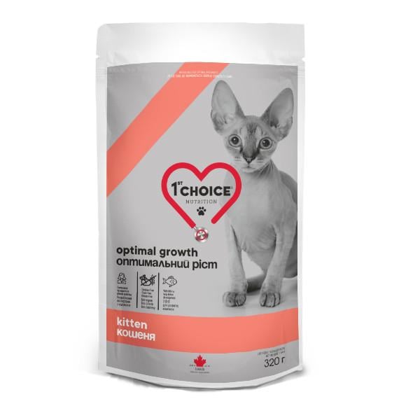 Корм сухой для котят 1st Choice Kitten Optimal Growth 320 г (24389601)