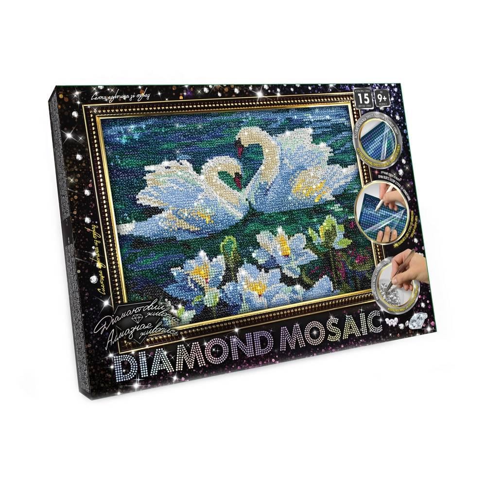 Алмазна мозаїка Danko Toys Diamond Mosaic Лебеді (DM-03-01-9)