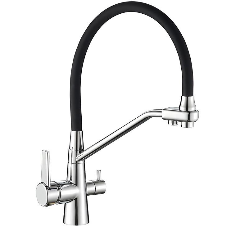 Смеситель для кухни MIXXUS Premium Velis 021 MI5928 на две воды Черный (132048) Смеситель для кухни MIXXUS Premium Velis 021 MI5928 на две воды Черный (132048)