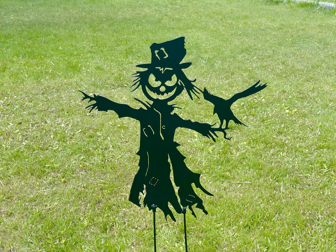 Декор для двора/газона или клумбы Чучело с вороном из металла (DCR076) - фото 5 Декор для двора/газона или клумбы Чучело с вороном из металла (DCR076) - фото 5