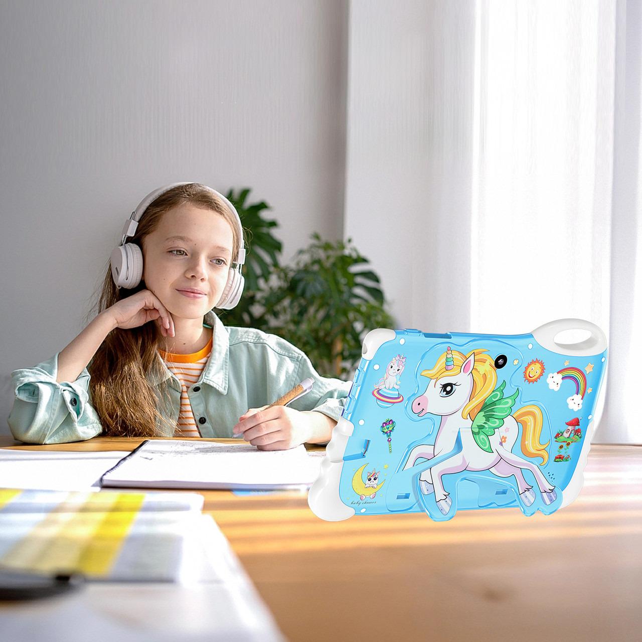 Планшет DSK D02 с единорогом под сим карту на Android 7 Синий (D02) - фото 4