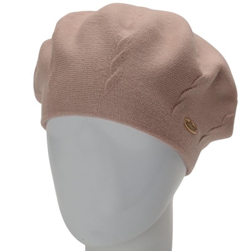 Берет женский Novita ВИКИ двойной с узором one size Кремовый Пудровый (285940) - фото 1 Берет женский Novita ВИКИ двойной с узором one size Кремовый Пудровый (285940) - фото 1