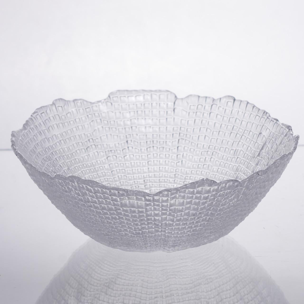 Салатница большая стеклянная Прозрачная круглая 1 л (64486-49)