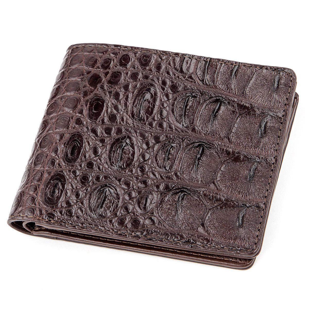 Кошелек мужской Crocodile leather 18289 кожа Коричневый (23618)